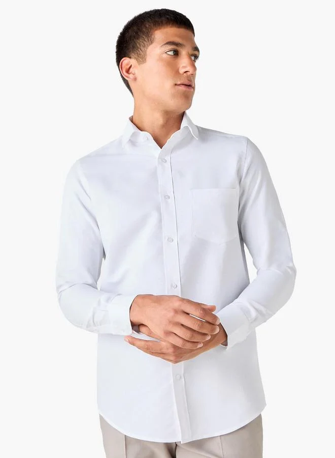 Splash FAV Regular Fit Collared Shirt with Chest Pocket