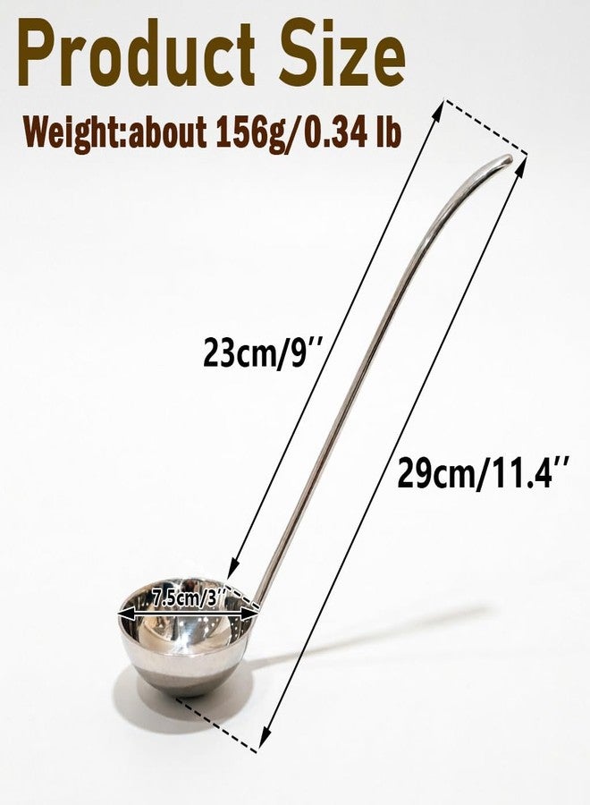 Txhlyx Small Soup Ladle,18/10 Stainless Steel 11.4-Inch Serving Ladle,Polished Finish,Dishwasher Safe - Image 3
