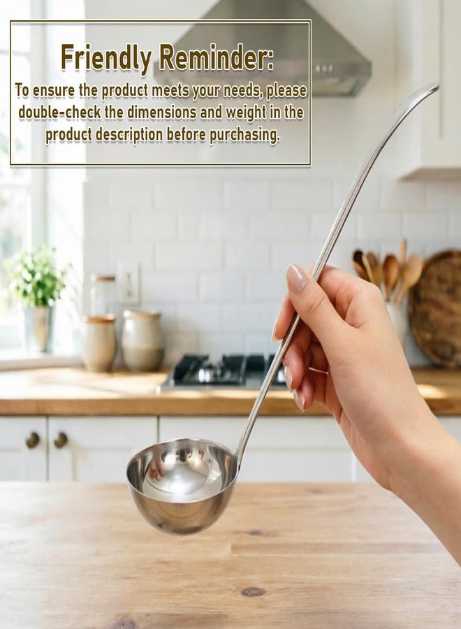Txhlyx Small Soup Ladle,18/10 Stainless Steel 11.4-Inch Serving Ladle,Polished Finish,Dishwasher Safe - Image 2