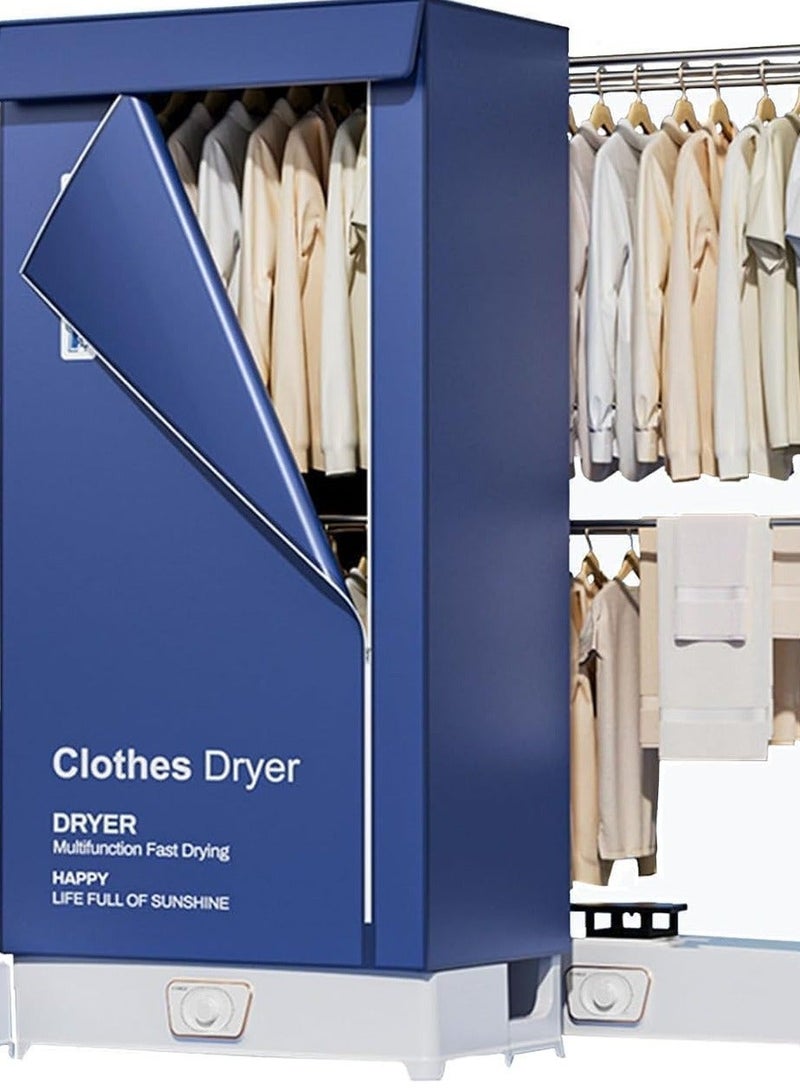 1000 وات مجفف ملابس محمول مجفف كهربائي قابل للطي سعة كبيرة مجفف ماكينة مع حقيبة مجفف وضبط الوقت - Image 1