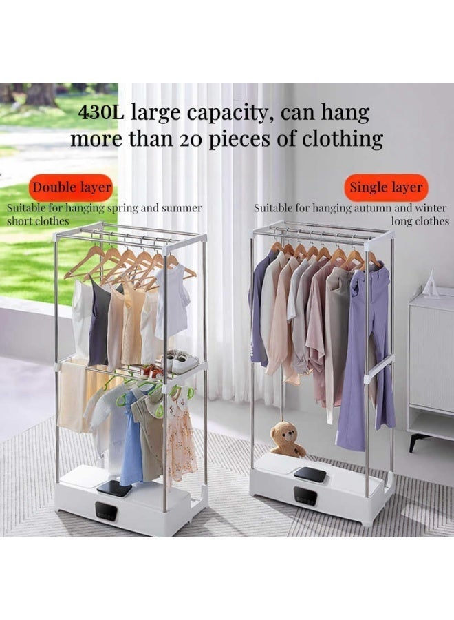 1000 وات مجفف ملابس محمول مجفف كهربائي قابل للطي سعة كبيرة مجفف ماكينة مع حقيبة مجفف وضبط الوقت - Image 3