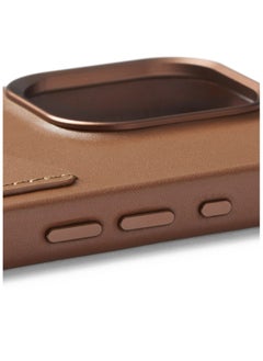 Mujjo Leather Wallet Case for iPhone 15 Pro - Premium European Leather Case with Card Pocket, Enhanced Phone & Camera Lens Protection, MagSafe Compatible - iPhone 15 Pro Card Wallet Case (Dark Tan)  - Image 4
