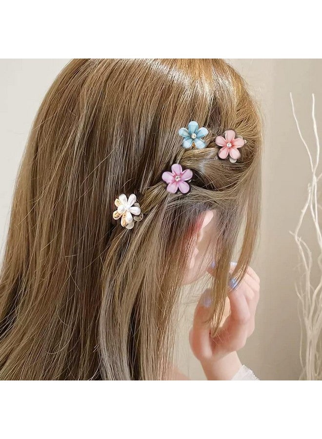 SUN Ring SUNRING Crystal Flower Hair Claw Rhinestones Alloy Hair Clamp for Girls Sweet Summer Side Clip Hair Styling Accessories (Pack of 12, Multicolor) - Image 3