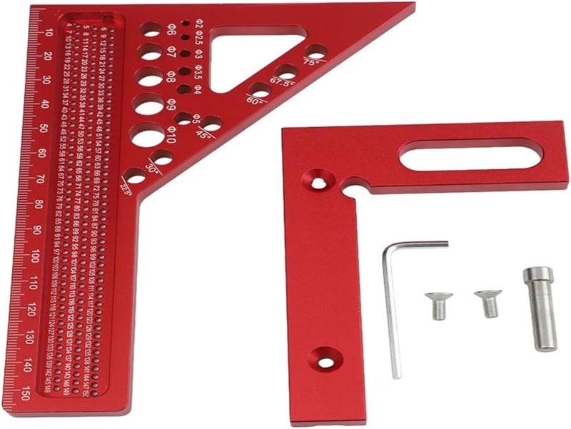 Aluminum Alloy 3D Carpenter Square Multi Angle Marking Measuring Tool For Woodworking DIY - Image 4