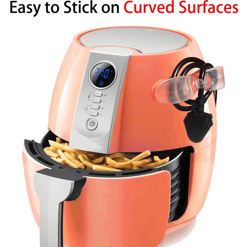 AFunCrafter Cord Organizer for Kitchen Appliances - Clear Cable Wrapper Holder Winder Keeper Wrap, Stick On Mixer - Image 3
