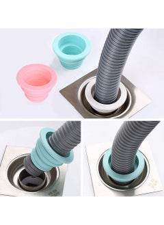 SANMUGEED 4 Pieces Drain Tube Hose Seal Deodorant Silicone Plug Sealing Plug Sewer Seal Ring Washing Machine for Bathroom Kitchen Cleaning Tools  - Image 2