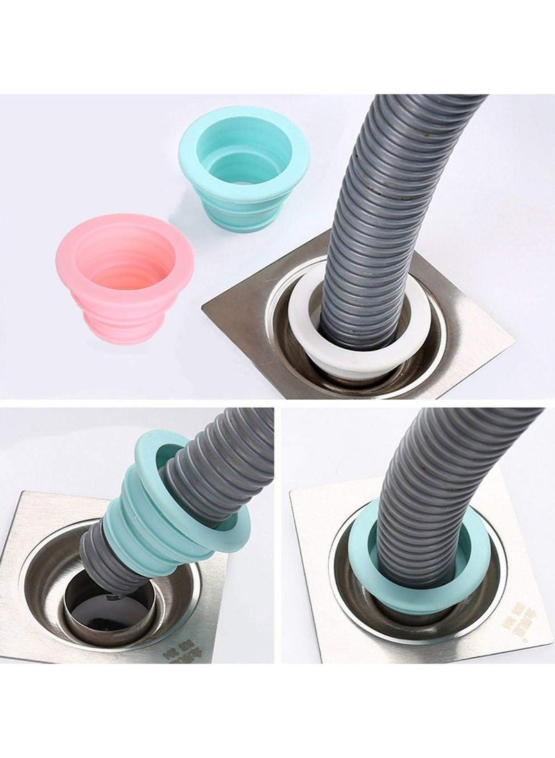 سانموجيد 4 قطع خرطوم أنبوب التصريف خرطوم خرطوم ختم خرطوم مزيل العرق سيليكون سدادة ختم سدادة ختم المجاري حلقة ختم غسالة غسالة للحمام أدوات تنظيف المطبخ - Image 2