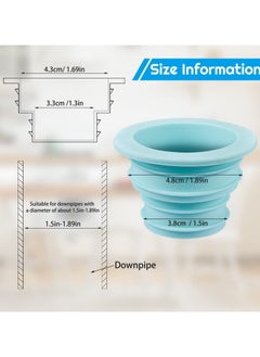 SANMUGEED 4 Pieces Drain Tube Hose Seal Deodorant Silicone Plug Sealing Plug Sewer Seal Ring Washing Machine for Bathroom Kitchen Cleaning Tools  - Image 5