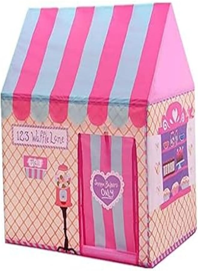 OR Play Tent With Tunnel Toy Portable Foldable Indoor Outdoor Simulation House Pink Tent Gifts Toys For Kids Children Without Balls-ek 