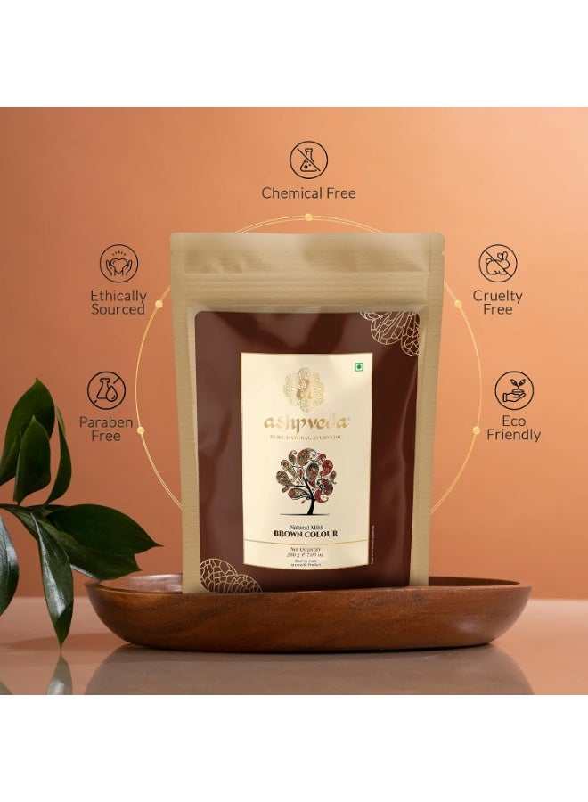 Ashpveda Natural Brown Hair Colour Ammonia Free Long Lasting Hair Color for a Stronger Scalp, Silkier and Shining Hair Colour for Women and Men (200 GM, BROWN) - Image 4