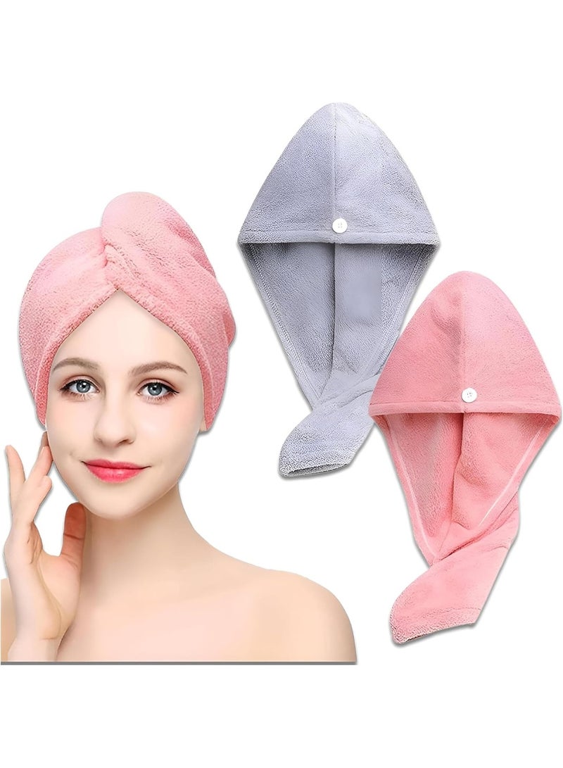 Microfiber Hair Drying Towelette (3-Pack): Men's Fast Drying (Super Absorbent) Head Cover with Elastic Loop - Lightweight and Easy to Use for Home and Spa - Attractive Colors and High-Quality Material. - Image 1