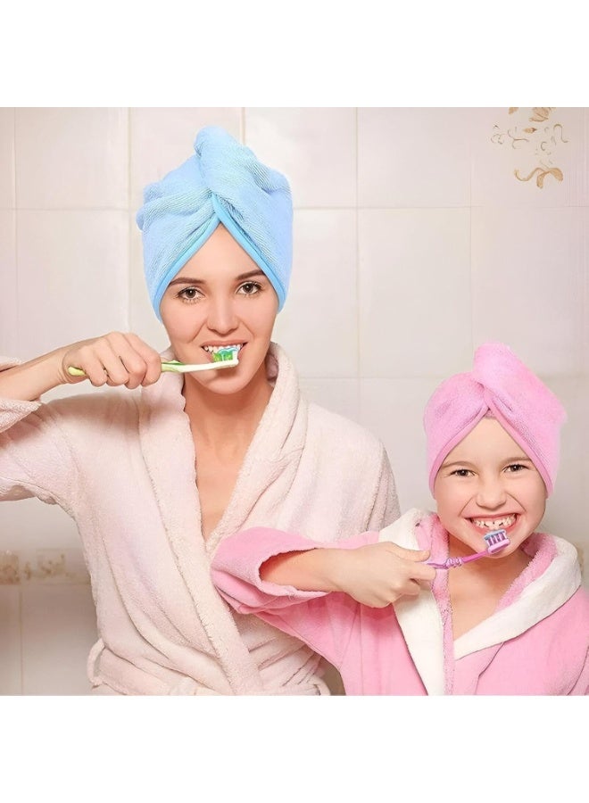 Microfiber Hair Drying Towelette (3-Pack): Men's Fast Drying (Super Absorbent) Head Cover with Elastic Loop - Lightweight and Easy to Use for Home and Spa - Attractive Colors and High-Quality Material. - Image 5