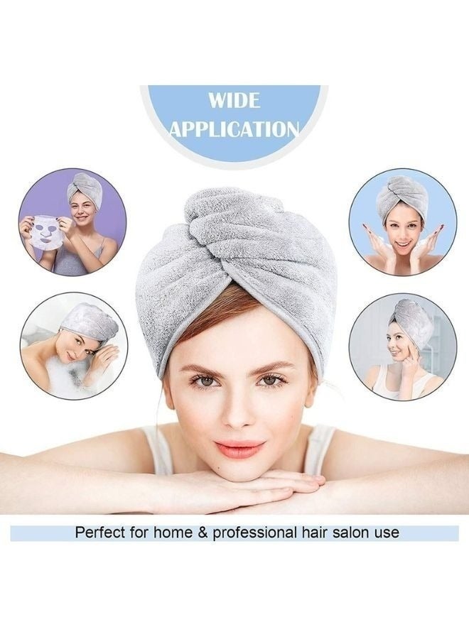 Microfiber Hair Drying Towelette (3-Pack): Men's Fast Drying (Super Absorbent) Head Cover with Elastic Loop - Lightweight and Easy to Use for Home and Spa - Attractive Colors and High-Quality Material. - Image 4