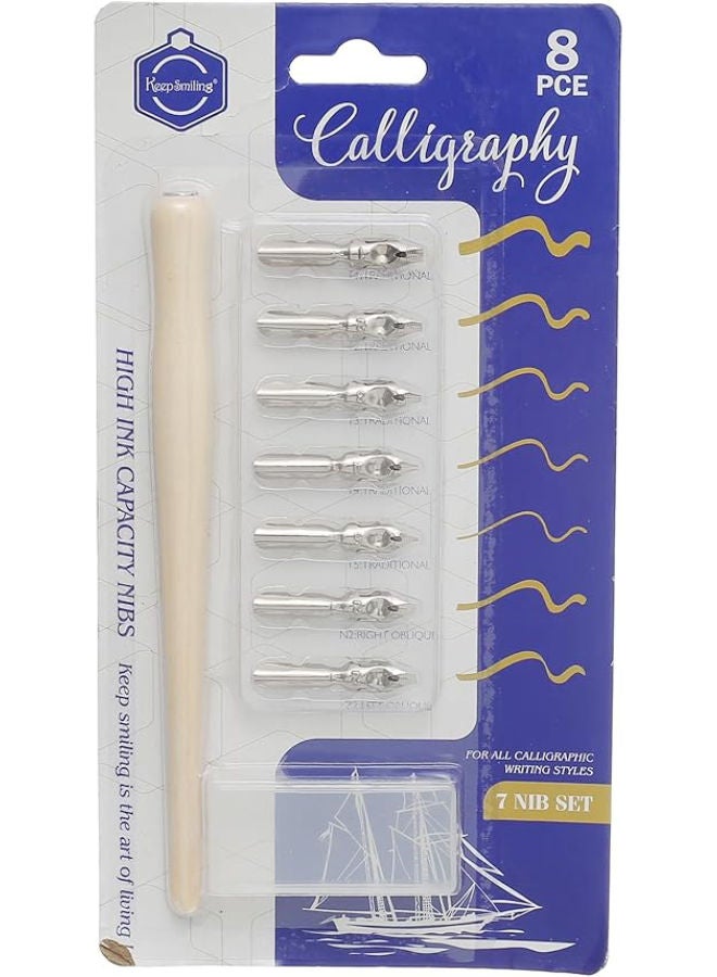 Keep Smiling Hs-82_E0354 Ks-55 Set Of 7 Pieces Of Calligraphy Pen - Image 1