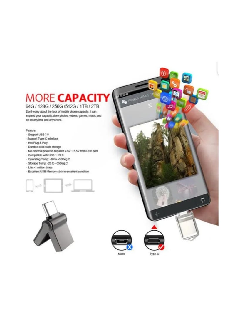 Generic Flash Memory  MI 1TB tab c * usb Super Speed Compact Black  - Image 4