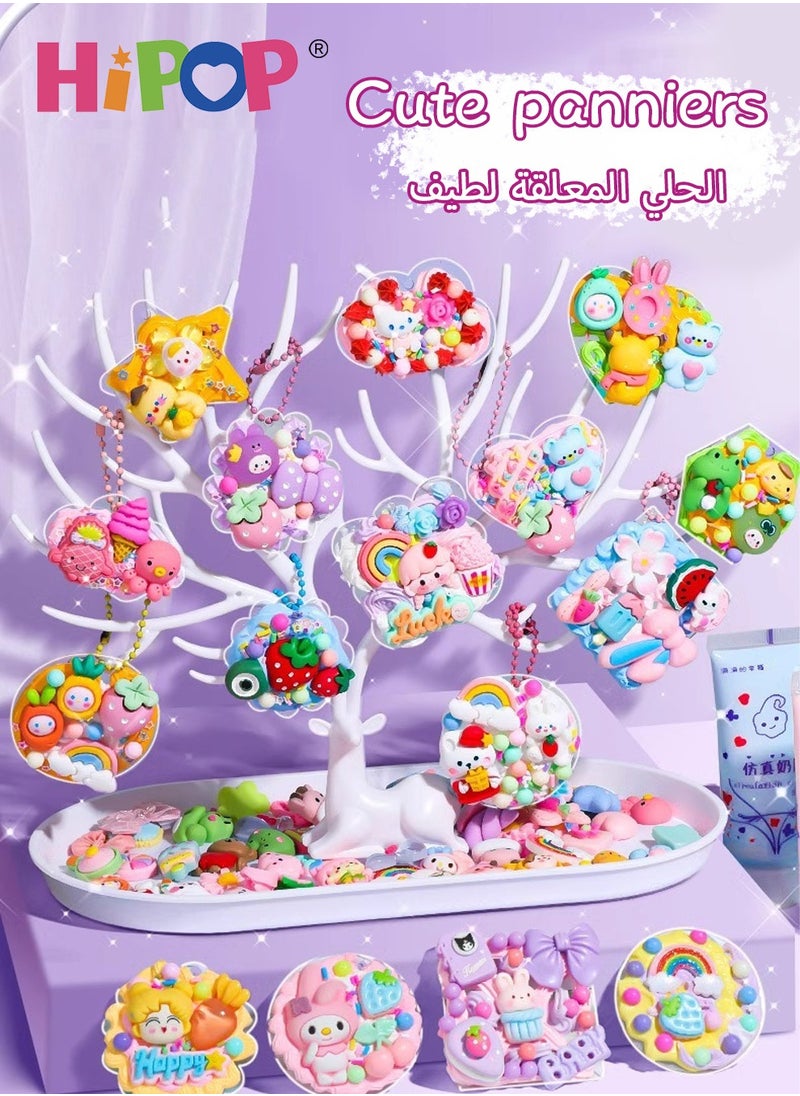 HIPOP 400pcs DIY Handicraft Sets for Kids,Puzzle DIY Games,Delivery of Beautiful Gift Boxes,Brackets and Storage Buckets,Children's Handmade Gifts  - Image 2