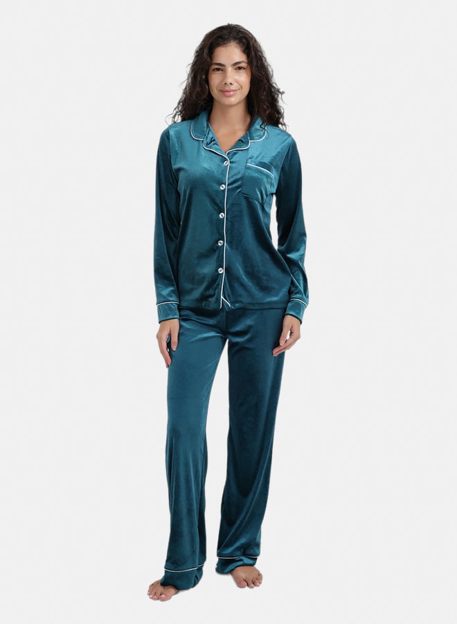Carina Classic Velvet Pyjama Set - Image 1