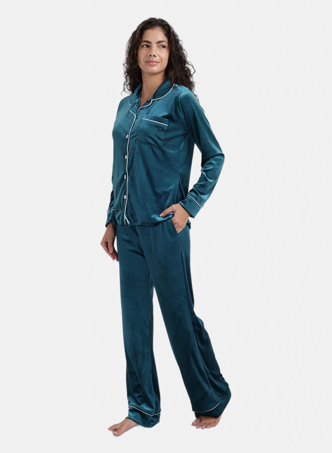 Carina Classic Velvet Pyjama Set - Image 3