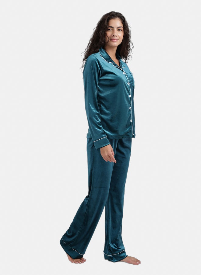 Carina Classic Velvet Pyjama Set - Image 2