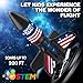 Eieymct Rocket Launcher for Kids SelfLaunching 200 ft Motorized Outdoor Electric Play Toy High Flying Air Rocket with Launch Set Birthday Toys Gifts for Boys 812 Star Pattern - Image 4
