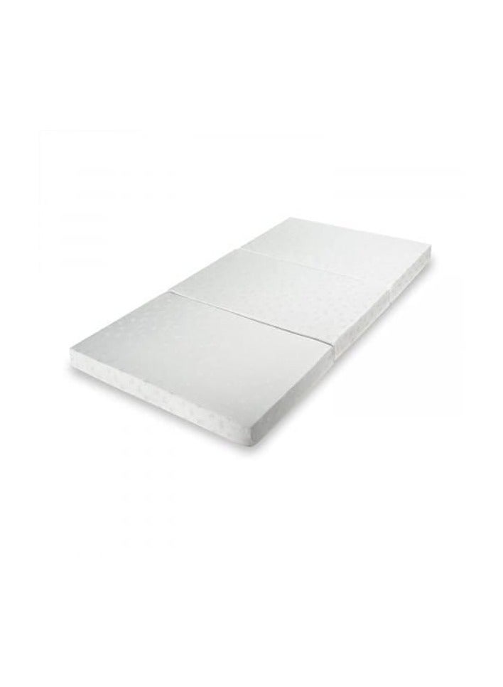 Comfy Folding White Classic And Portable 180x 90x 7Cm Satin Folding Mattress - Image 2