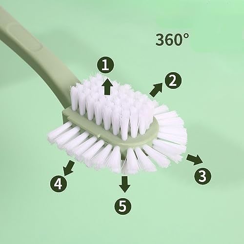 Wolpin Multipurpose Cleaning Brush with Handle | Reusable Polypropylene Scrubber for Clothes, Shoes, Sink & Bathroom Cleaning (1 Pc) - Image 5