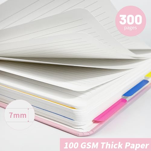 Ouzoustate 5 Subject Notebook College Ruled, 300 Pages A4 Hardcover Spiral Notebook with Removable Dividers Tabs 8.5" x 11" 100GSM Large Lined Journal Notebooks for Work School - Image 3
