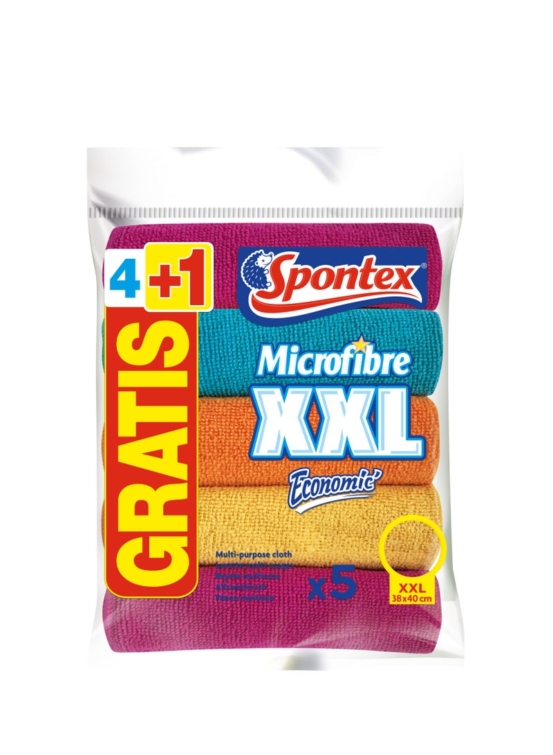 Spontex microfibre Cloth Collection XXL 4+1 Pcs - Image 1