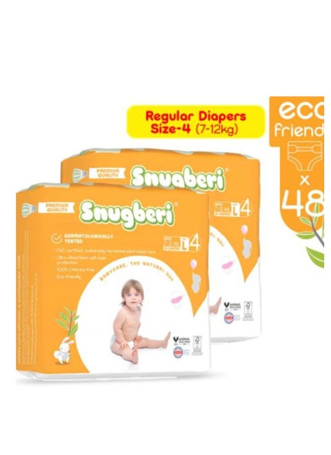 Diaper Size 4 Large 7-12 kg 24's Twin Value Pack