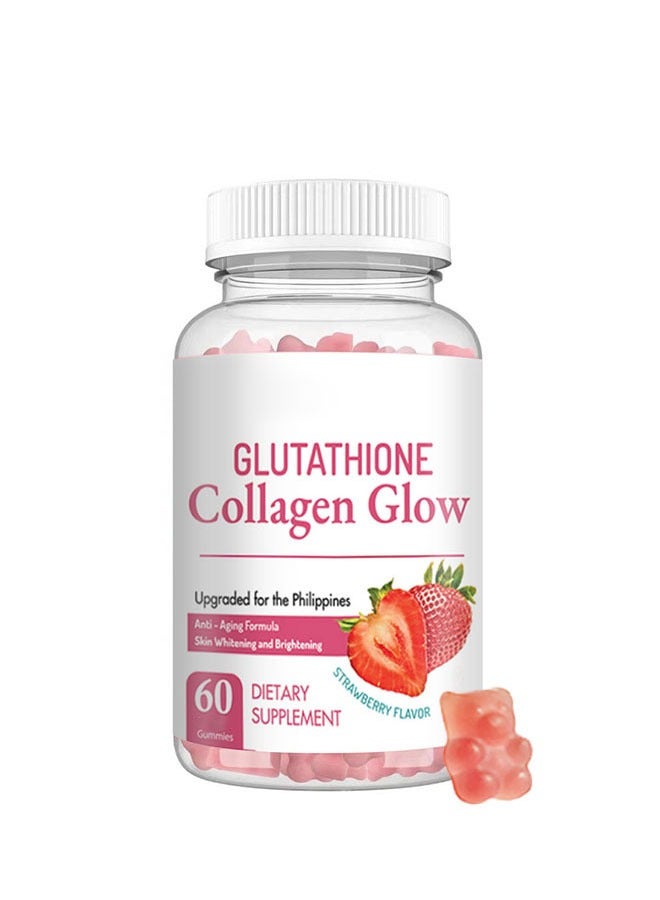 Ocean Glutathione Collagen Glow Gummies, Anti Aging Formula, Skin Whiteningt and Brightening Vitamins, A Bear Shaped Gummie, Dietary Supplement - Image 1