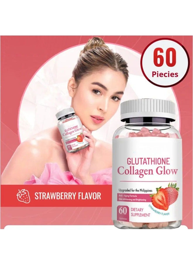 Ocean Glutathione Collagen Glow Gummies, Anti Aging Formula, Skin Whiteningt and Brightening Vitamins, A Bear Shaped Gummie, Dietary Supplement - Image 4