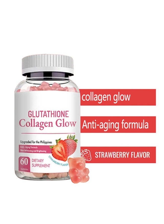 Ocean Glutathione Collagen Glow Gummies, Anti Aging Formula, Skin Whiteningt and Brightening Vitamins, A Bear Shaped Gummie, Dietary Supplement - Image 3