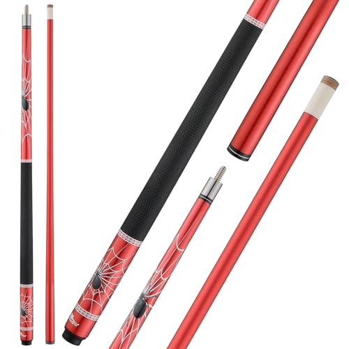 HMQQ 58 2Piece Fiberglass Graphite Composite Billiard Pool Cue Sticks Several Colors Available Weight from 19oz Red - Image 1