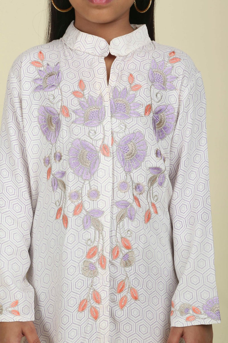 HANA & SARA Unique Long Girls Trendy Printed Arabic Jalabiya - Image 4