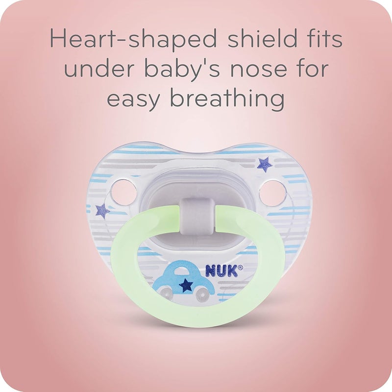NUK Orthodontic Pacifiers for Girls, 0-6 Months, 2-Pack - Image 4