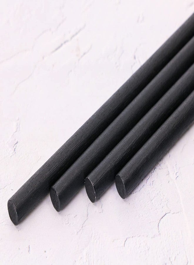 PENTA ANGEL Wood Hair Sticks Penta Angel 4Pcs Vintage Wooden Hair Chopstick Pencil Long Hairpin Clips Accessory for Women Thick Curly Hair Bun Holder Hairstyle Decor (Black) - Image 4