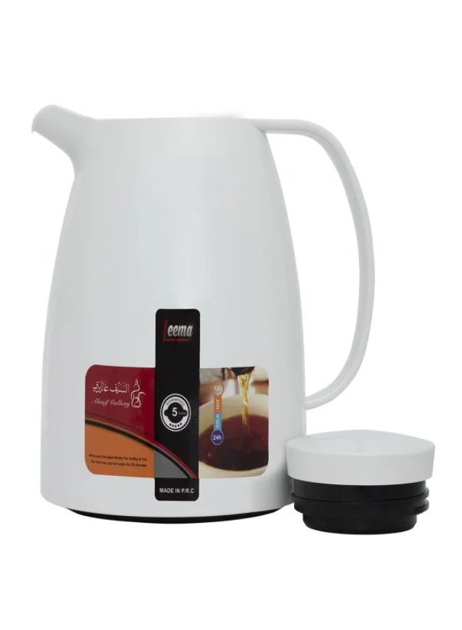 LEEMA thermos, 2 litres, thermal glass inner container, plastic outer shell - white - Image 3