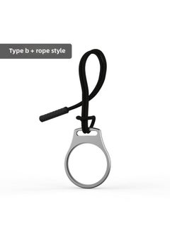 Titanium Alloy Cato Suitable For Apple AirTag Protective Case Keychain Ring Locator Shell Necklace Lanyard Car Key-Color:Section B