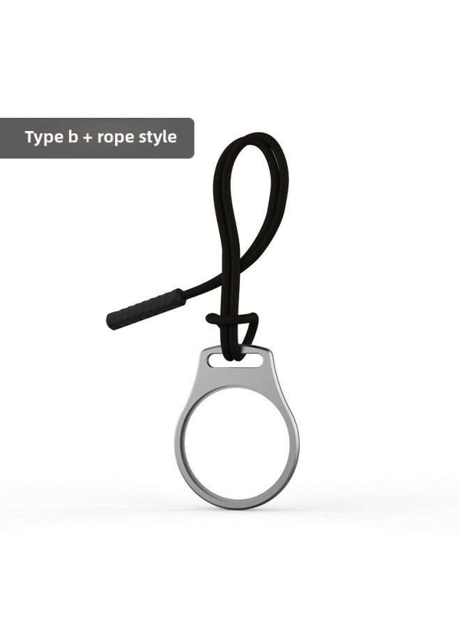 Generic - Titanium Alloy Cato Suitable For Apple AirTag Protective Case Keychain Ring Locator Shell Necklace Lanyard Car Key-Color:Section B - Image 1