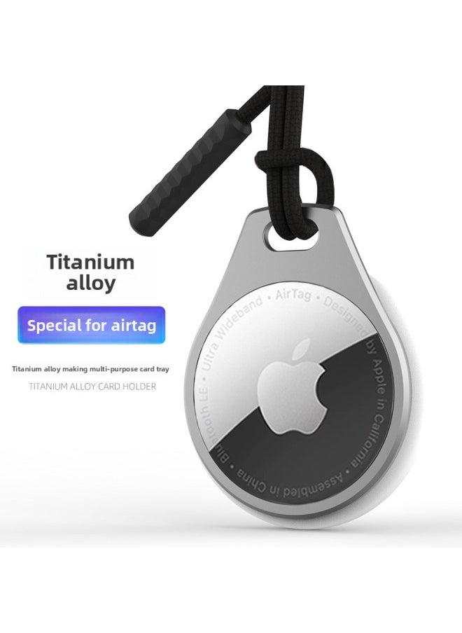 Generic - Titanium Alloy Cato Suitable For Apple AirTag Protective Case Keychain Ring Locator Shell Necklace Lanyard Car Key-Color:Section B - Image 1