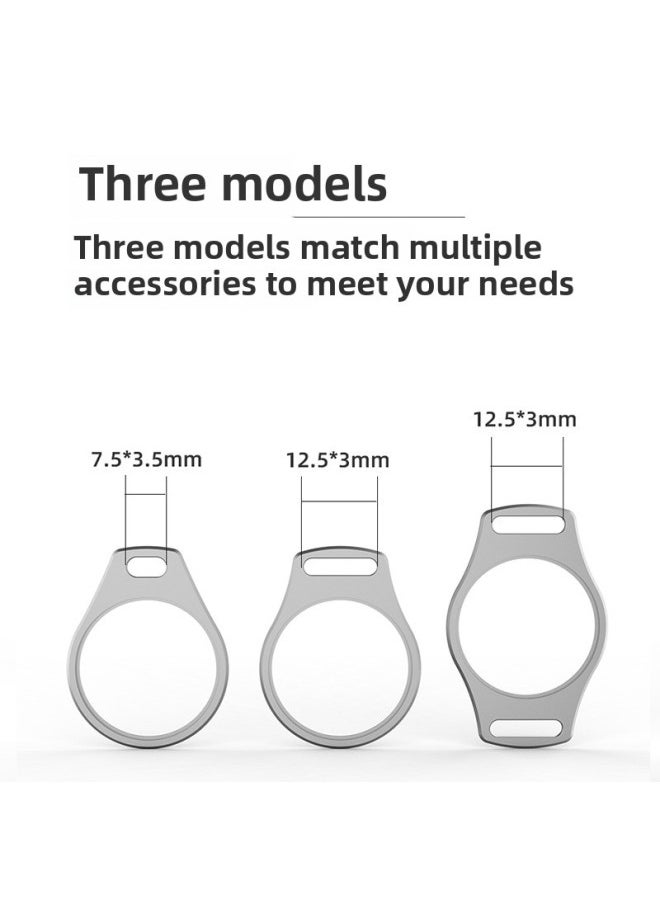 Generic - Titanium Alloy Cato Suitable For Apple AirTag Protective Case Keychain Ring Locator Shell Necklace Lanyard Car Key-Color:Section B - Image 1