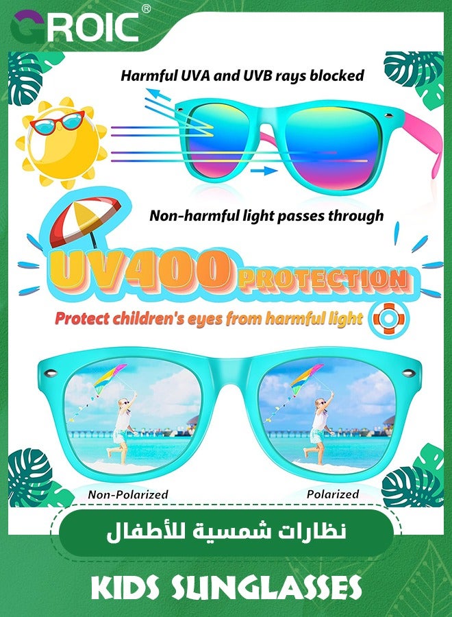 GROIC 12 Pair Kids Sunglasses, Colorful Party Favor with UV Protection for Boys Girls, Party Supplies, Beach Pool Birthday Party Favors Goodie Bag Stuffer for Kids 3-8 - Image 3