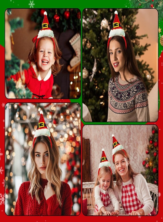 Macute Christmas Santa Hat Headbands for Women Classic Red Santa Hat Headband Sequin Hairbands Party Princess Cosplay Costume Hair Accessories - Image 2