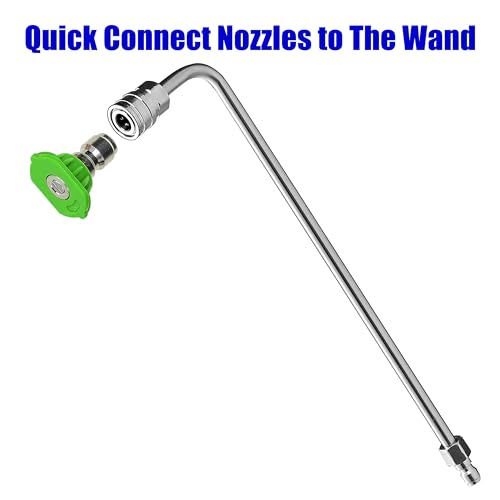 M MINGLE Pressure Washer Wand Extension, 90 Degree Curved Angled, Undercarriage and Gutter Cleaner Attachment, 1/4 Inch Quick Connect, 14 Inch - Image 3