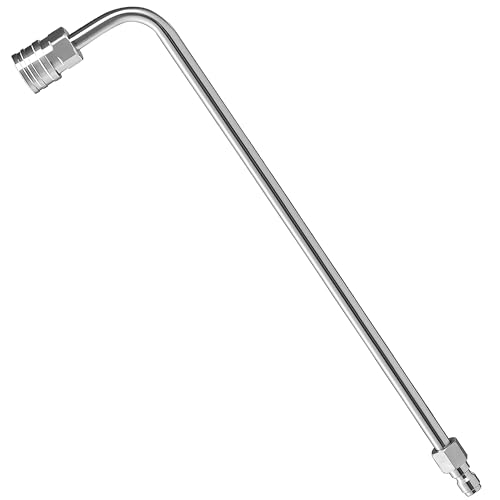 M MINGLE Pressure Washer Wand Extension, 90 Degree Curved Angled, Undercarriage and Gutter Cleaner Attachment, 1/4 Inch Quick Connect, 14 Inch - Image 5