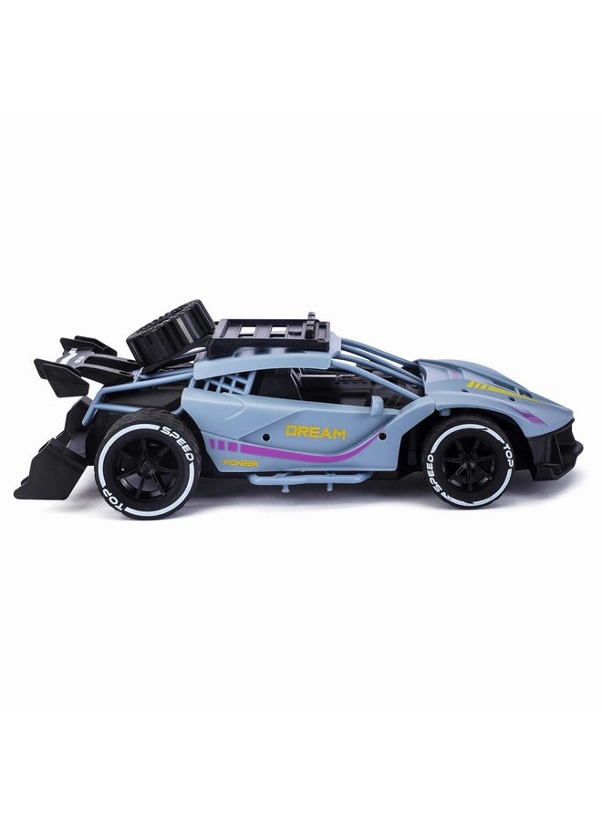 Little B - Little B Rechargeable High Speed Racing Remote Control Car for Kids with 2.4 GHZ, 1:16 Scale. (Grey) - Image 1