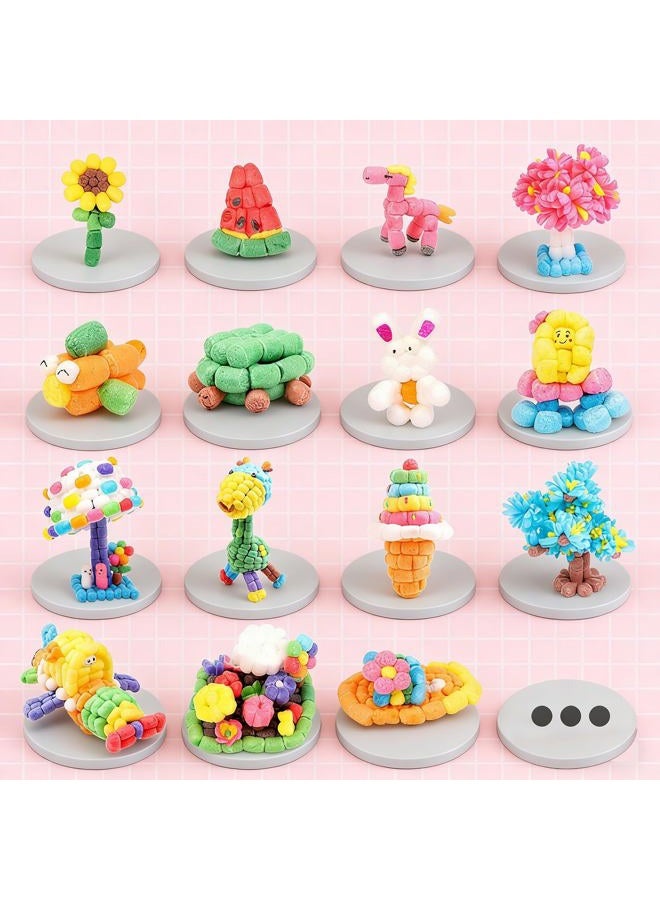 Pasacho Arts and Crafts for Kids - Magic Foam Corn Craft Kit, STEM Building Model Toys, Bulk Crafts Supplies Kits, Kindergarten Preschool School Crafts Set for Toddler Ages 3 4 5 6 7 8 9 10 11 12 (500pcs) - Image 2