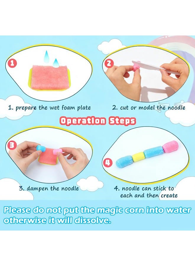 Pasacho Arts and Crafts for Kids - Magic Foam Corn Craft Kit, STEM Building Model Toys, Bulk Crafts Supplies Kits, Kindergarten Preschool School Crafts Set for Toddler Ages 3 4 5 6 7 8 9 10 11 12 (500pcs) - Image 3