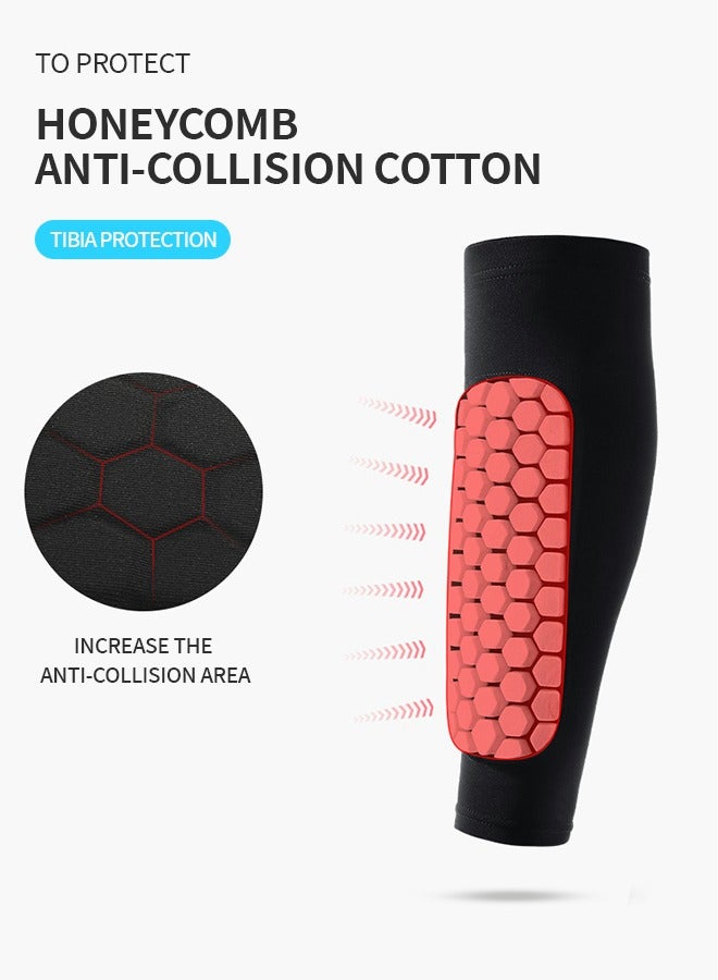 GROIC 1 Pair Honeycomb Knee Pads Leg Guard Covers Knee Brace Compression Knee Sleeves Training Knee Injury Prevention Anti-Slip Protective Pads for Basketball Basketball Training Running  - Image 3