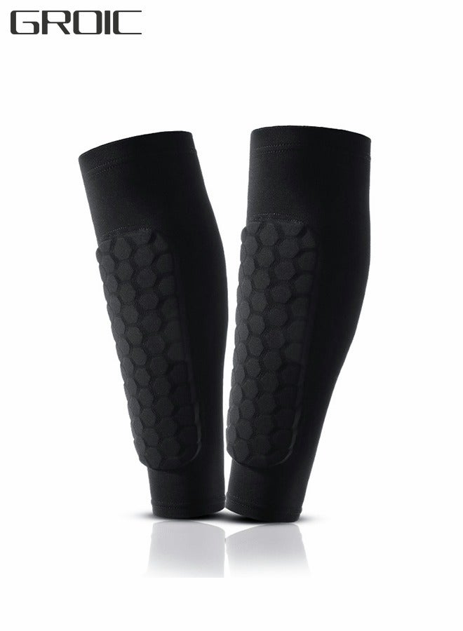 GROIC 1 Pair Honeycomb Knee Pads Leg Guard Covers Knee Brace Compression Knee Sleeves Training Knee Injury Prevention Anti-Slip Protective Pads for Basketball Basketball Training Running  - Image 1